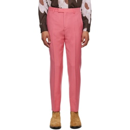 Pink Slim Fit Trousers 232260M191018