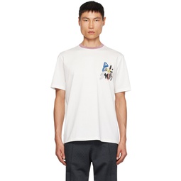 White Graphic T shirt 232260M213029
