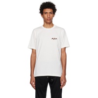 White Embroidered T Shirt 232260M213016