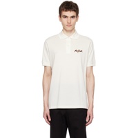 Off White Embroidered Polo 232260M212009