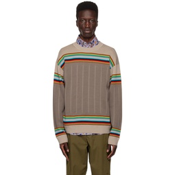 Brown Signature Stripe Sweater 231260M201002