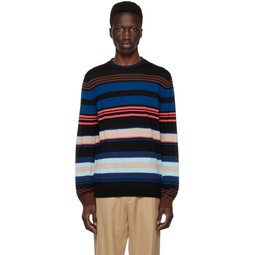 Black Striped Sweater 231260M201000