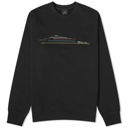 Paul Smith Embroidered Stripe Crew Sweat Black