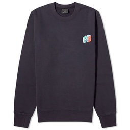 Paul Smith Jacks World Embroidered Crew Sweat Blue