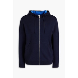 Merino wool-blend zip-up hoodie