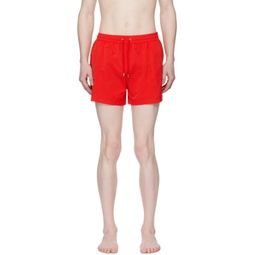 Red Artist Stripe Swim Shorts 241260M208000