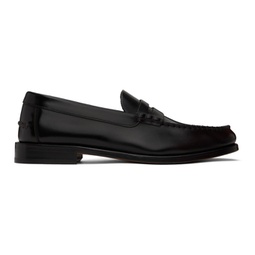 Black Lido Leather Loafers 241260M231003