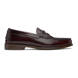 Burgundy Lido Leather Loafers 241260M231001