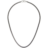 Gunmetal Curb Chain Necklace 241260M145001