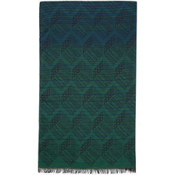 Navy & Green PS Cube Scarf 232260M150011