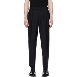 Black Pleated Trousers 241260M191001