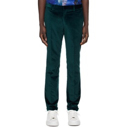 Green Creased Trousers 241260M191007