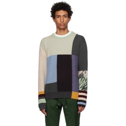 Multicolor Patchwork Sweater 232260M201005