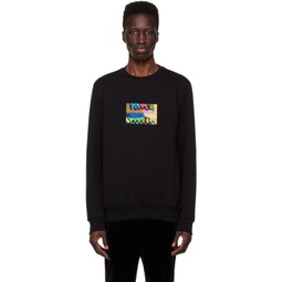 Black Embroidered Sweatshirt 231260M204005
