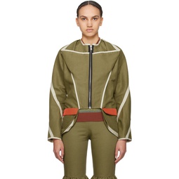 Khaki Arc Jacket 241427F063001