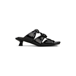 Black Diablo Twist Heeled Sandals 241427F125002