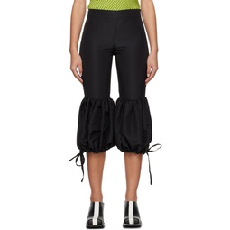 Black Paneled Trousers 241427F087002