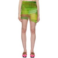 Green Layered Miniskirt 231427F090013