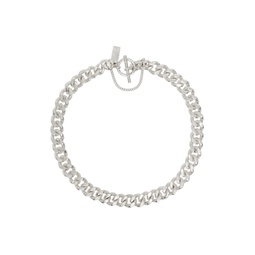 Silver Spliced L Necklace 241627F010007