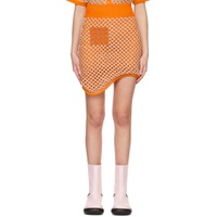 Orange Bozo Miniskirt 231984F090004