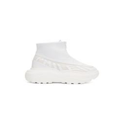White Bonded Boots 231931M225015