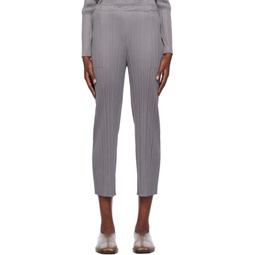 Gray Basics Trousers 241941F087009