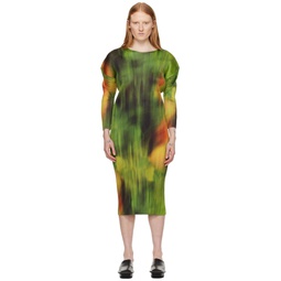 Green Printed Maxi Dress 241941F054009