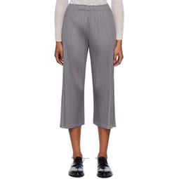 Gray Flick Trousers 232941F087023