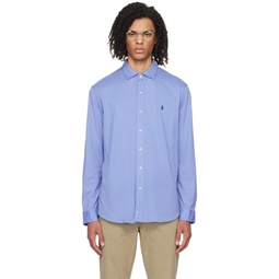 Blue Embroidered Shirt 241213M192002