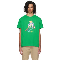 Green Polo Bear T Shirt 241213M213003