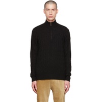 Black Half Zip Sweater 222213M202022