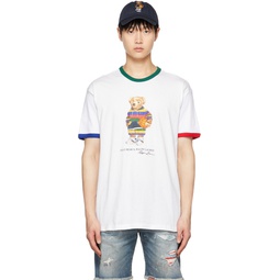 White Polo Bear T Shirt 222213M213018
