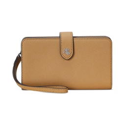 Crosshatch Leather Tech Wristlet