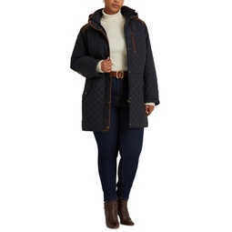 Womens Plus Size Hooded Quilted Coat Created by Macys
