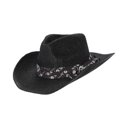 Cowboy Hat With Fabric Tie