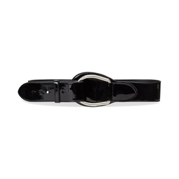 Womens Patent Leather Wide D-Ring Belt
