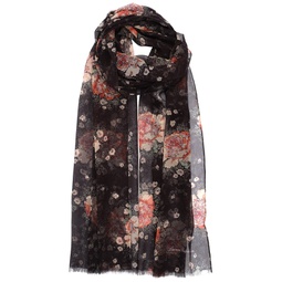 rose floral oblong scarf