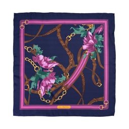 Equestrian Floral Square Scarf