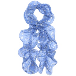 floral ruffle scarf