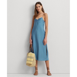 Womens Satin Charmeuse Slip Dress