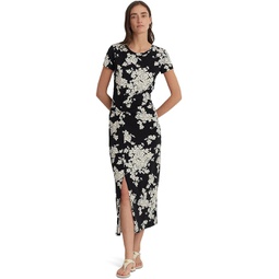 LAUREN Ralph Lauren Floral Jersey Twist-Front Midi Dress