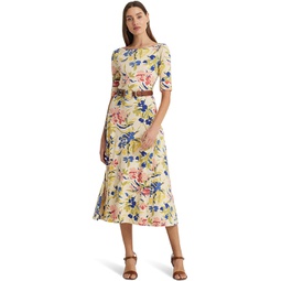 Womens LAUREN Ralph Lauren Floral Stretch Cotton Midi Dress