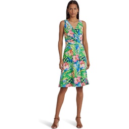 Womens LAUREN Ralph Lauren Floral Jersey Sleeveless Dress