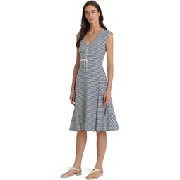 Womens LAUREN Ralph Lauren Striped Cotton-Blend-Jersey Dress