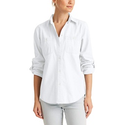 Womens LAUREN Ralph Lauren Roll-Tab Sleeve Cotton Shirt