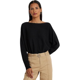 Womens LAUREN Ralph Lauren Cotton-Blend Dolman-Sleeve Sweater
