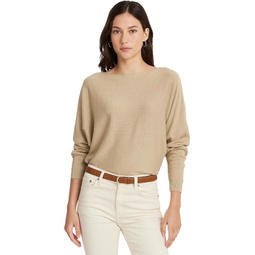 Womens LAUREN Ralph Lauren Cotton-Blend Dolman-Sleeve Sweater