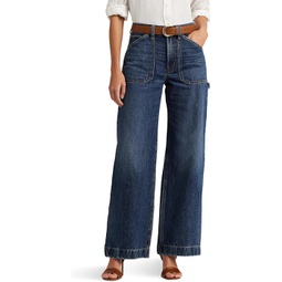 Womens LAUREN Ralph Lauren High-Rise Cropped Utility Jeans in Atlas Wash