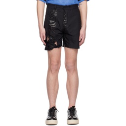 Black Perry Shorts 231016M193004
