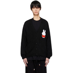 Black Miffy Patch Cardigan 241959M200000